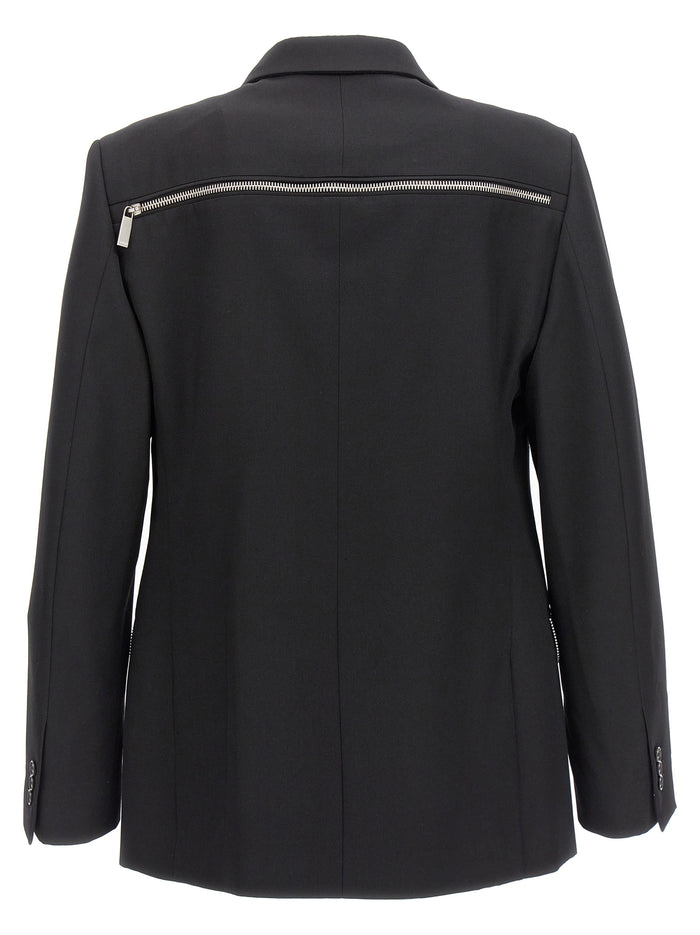 Off-White 100% virgin wool blazer in black — view 2