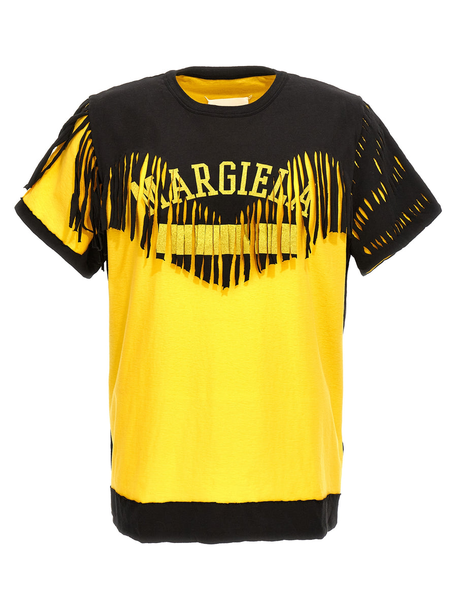 Maison Margiela 100% cotton t-shirt in yellow