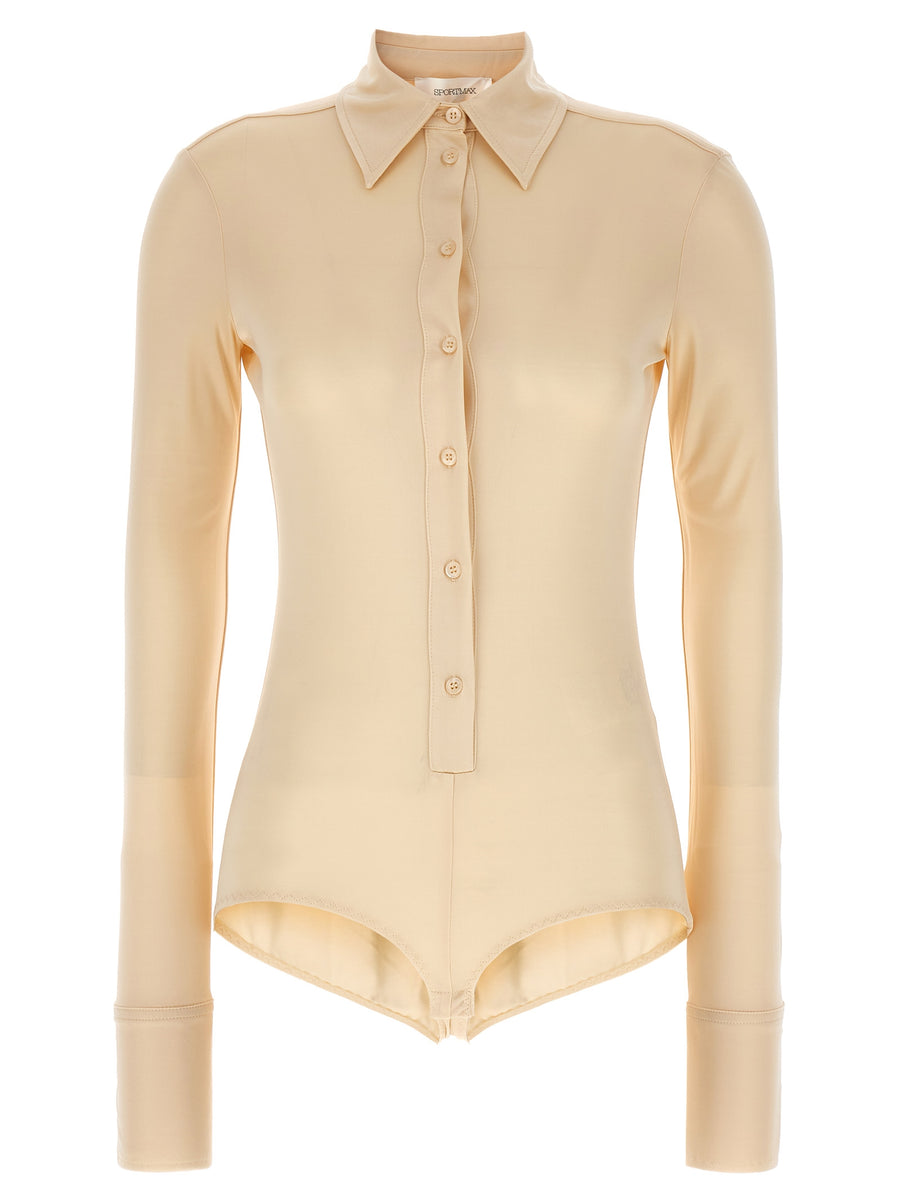 Sportmax 100% viscose bodysuit in beige