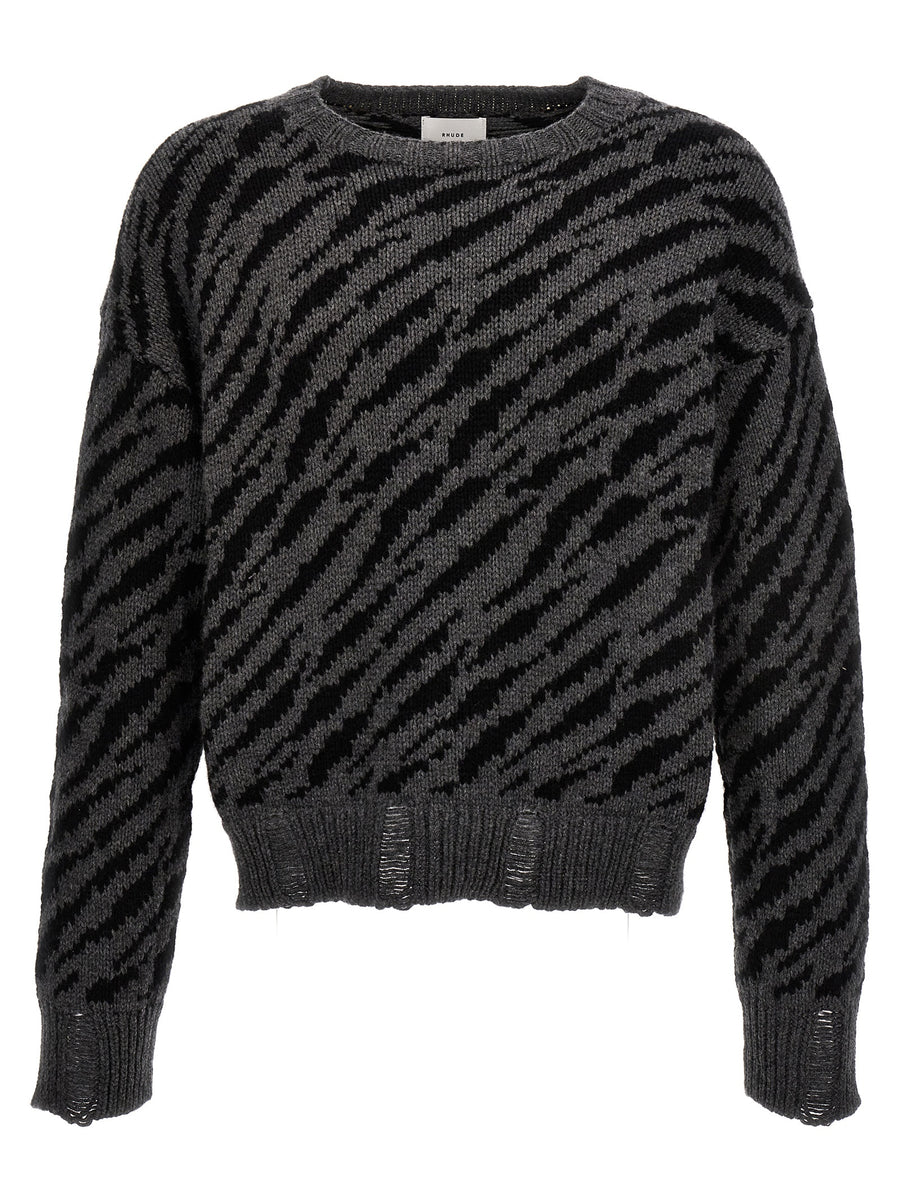 Rhude 70% wool sweater in multicolor