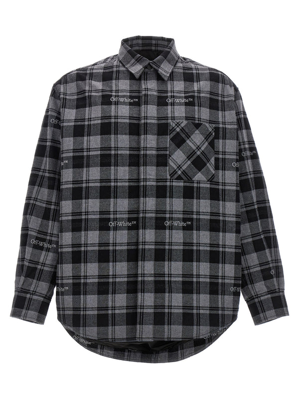 Off-White 100% Cotton overshirt in gray