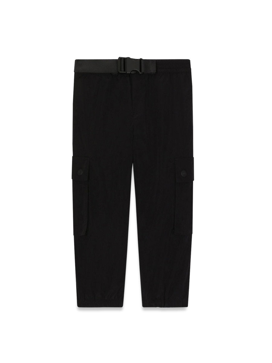 Cargo Trousers With Belt Black Polyamide