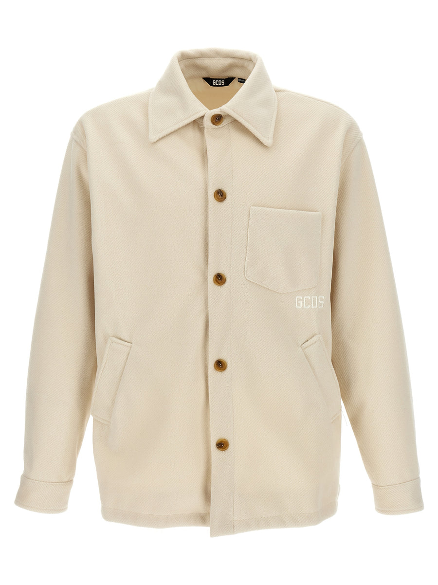 GCDS 100% Polyester jacket in white