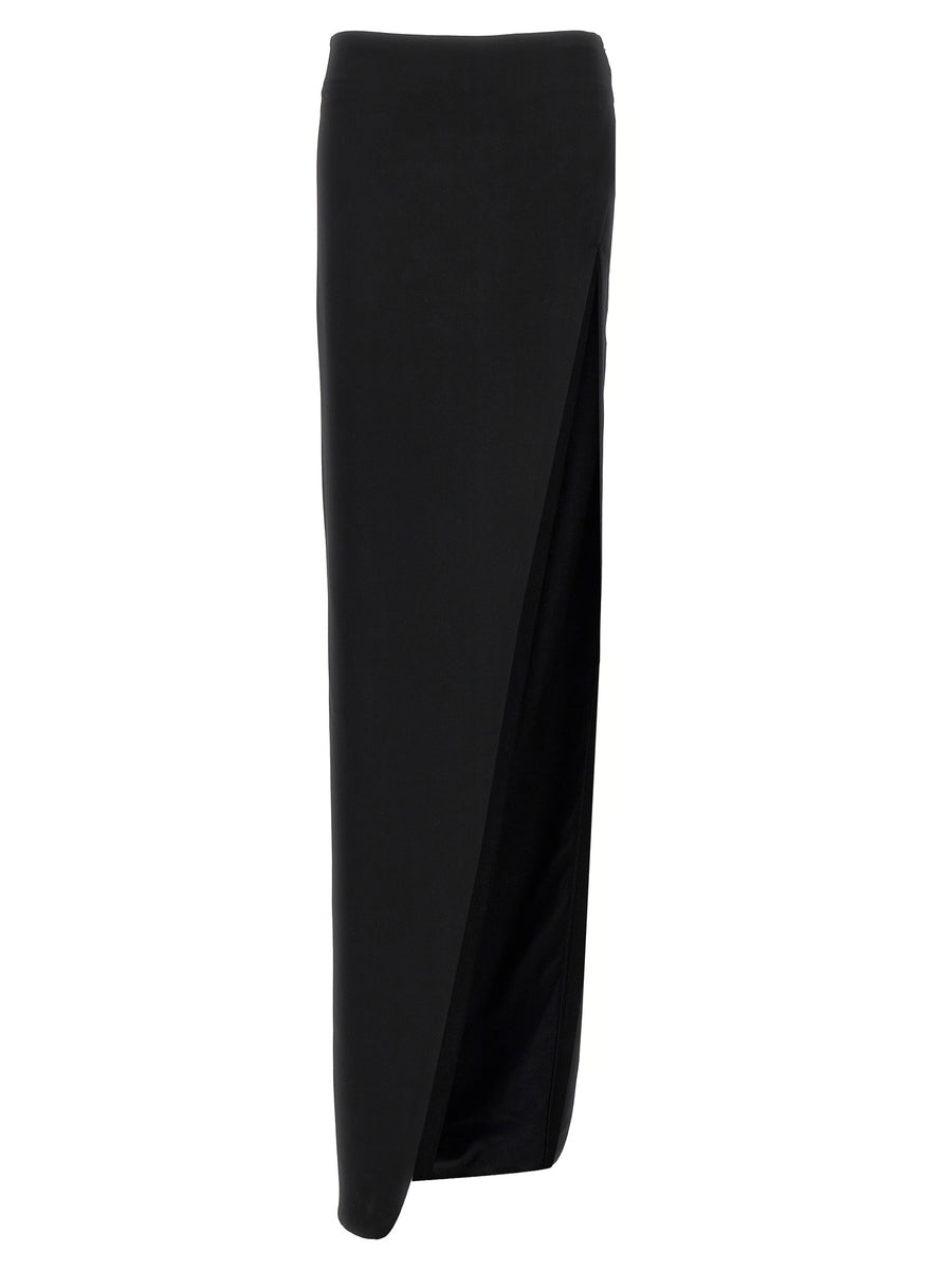 Ann Demeulemeester 100% lamb leather skirt in black