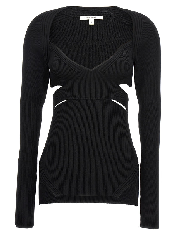 Nensi Dojaka 83% viscose sweater in black