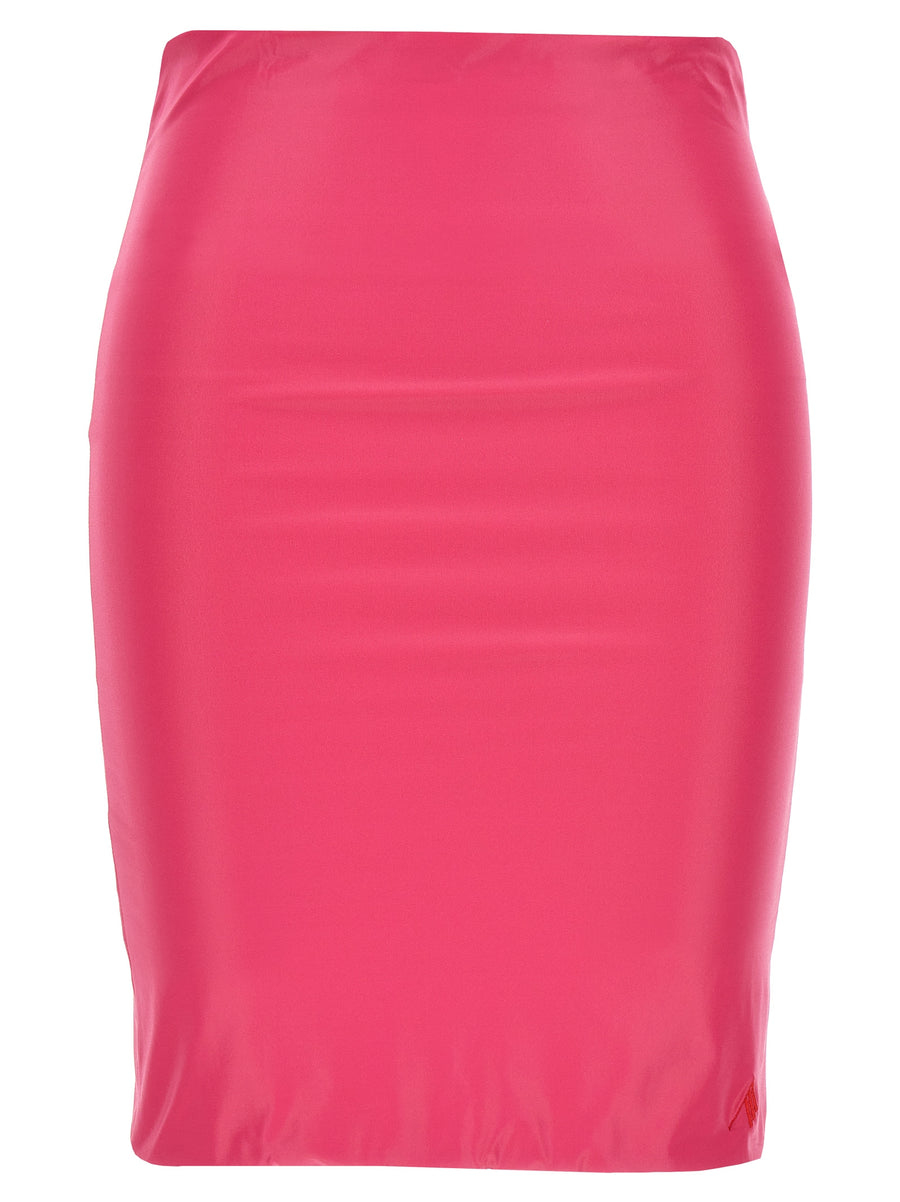 The Attico 82% polyamide skirt in pink