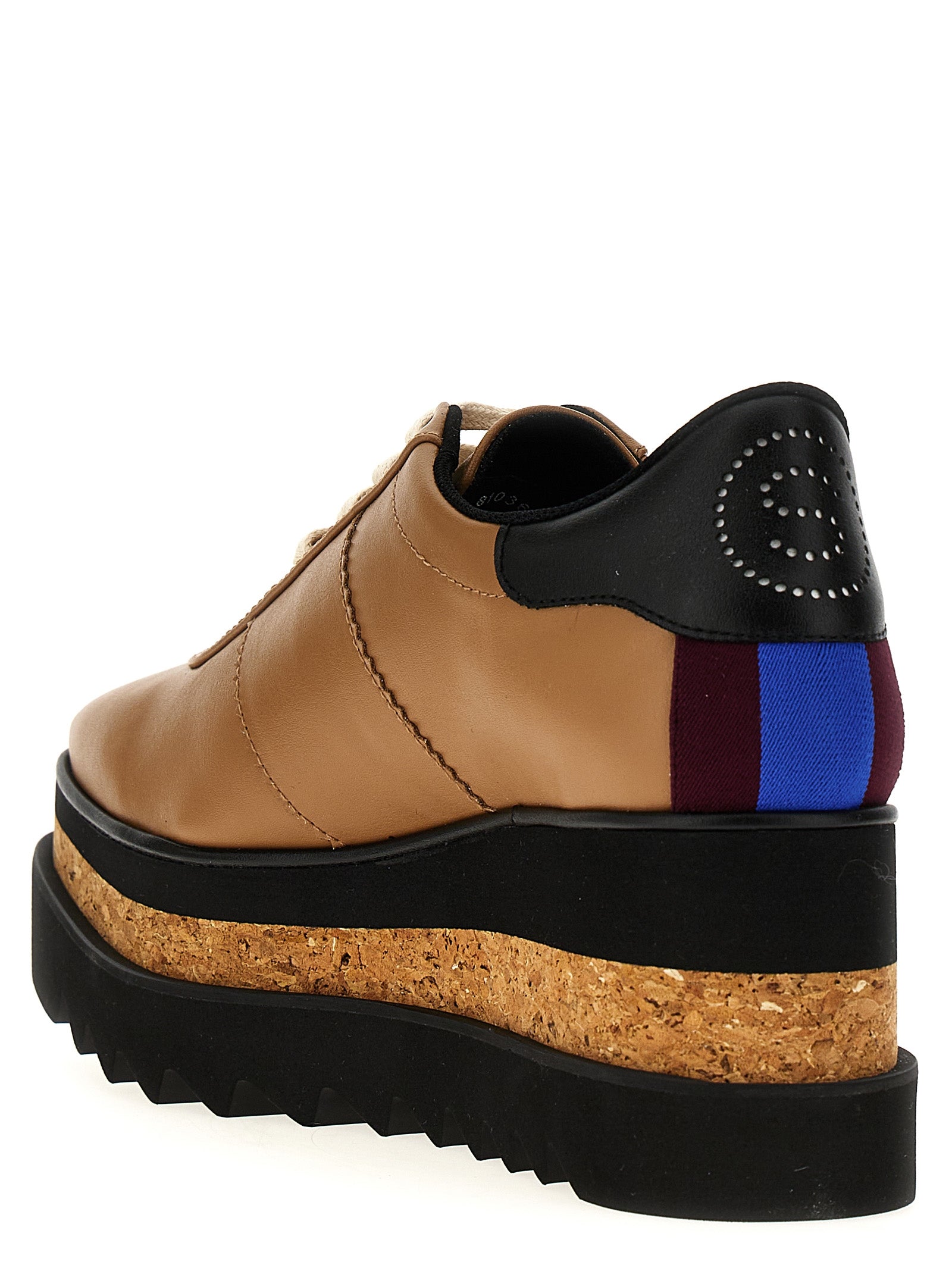 Stella McCartney 53% polyester platform oxford in brown — view 3