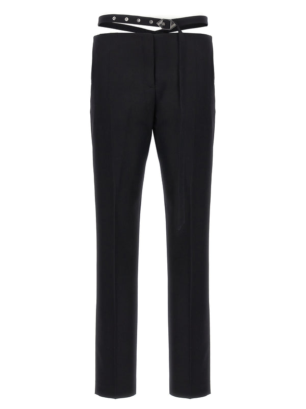 The Attico 100% Virgin Wool trousers in black