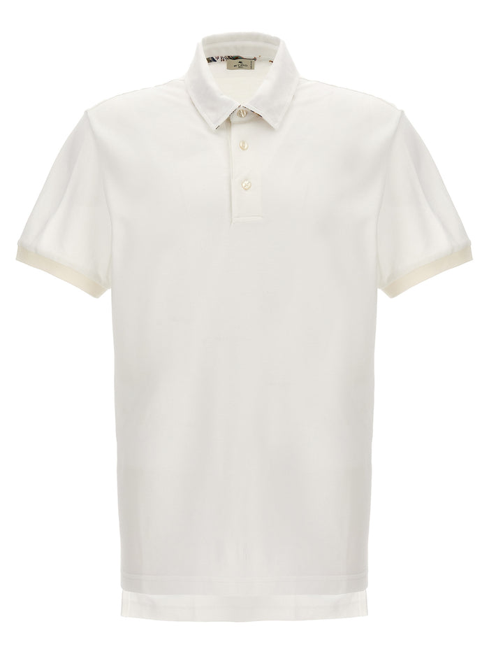 Etro 100% Cotton polo shirt in white