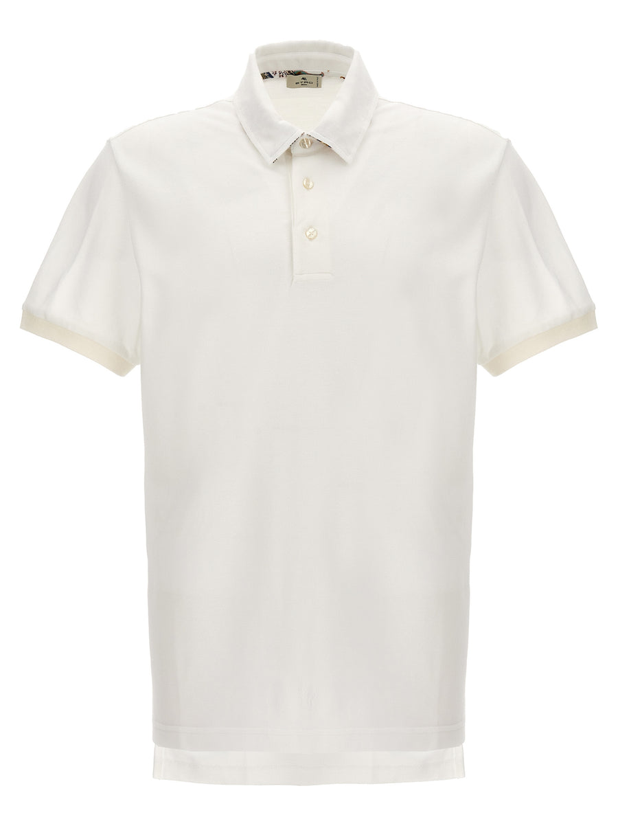 Etro 100% Cotton polo shirt in white