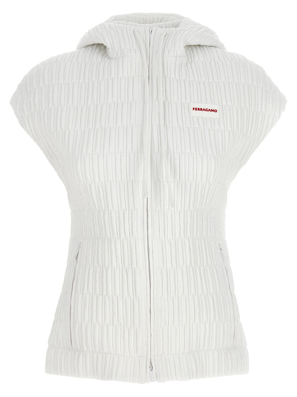 Ferragamo 100% Polyamide vest in white