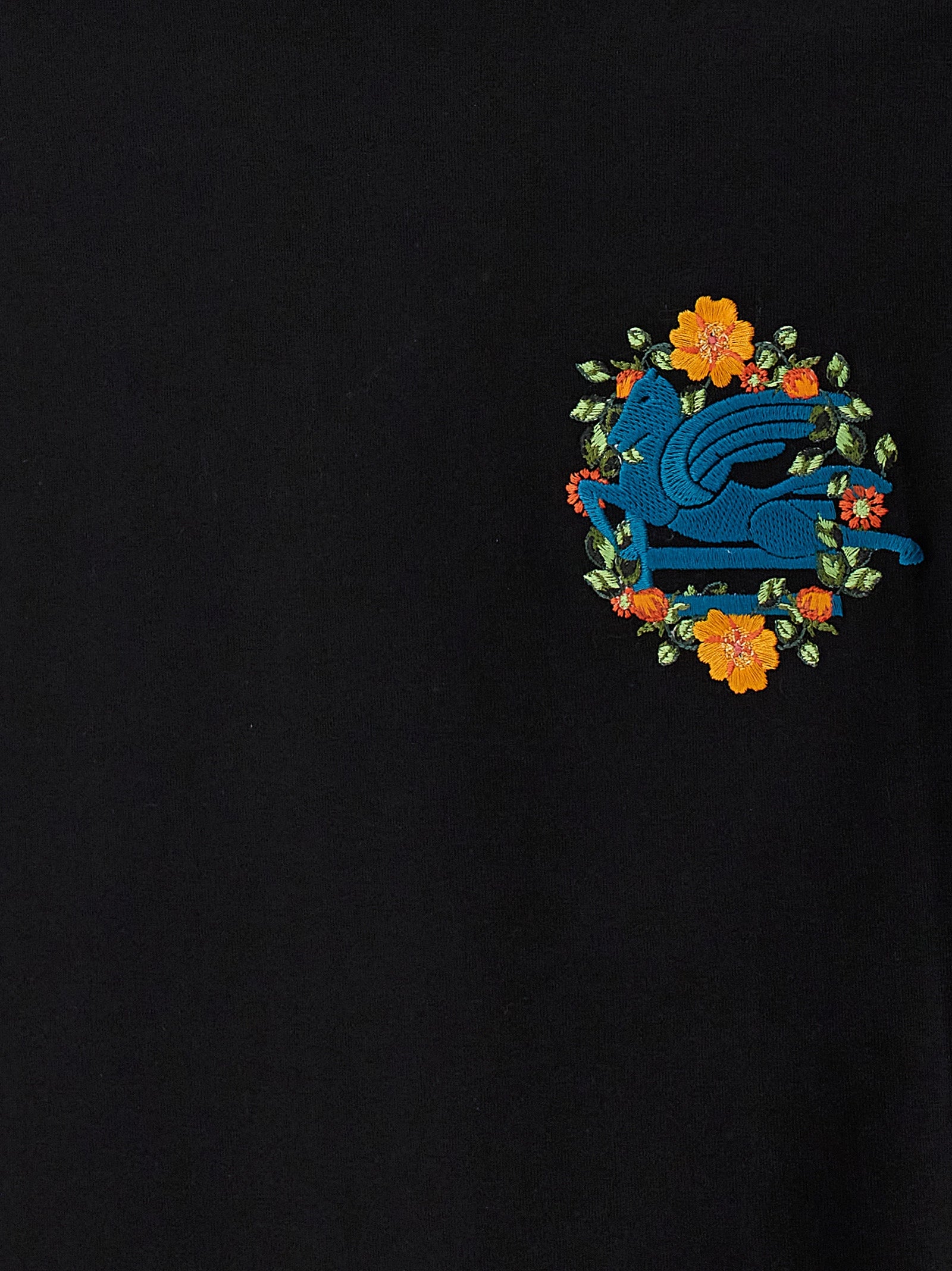 Etro 100% cotton t-shirt in black — view 4