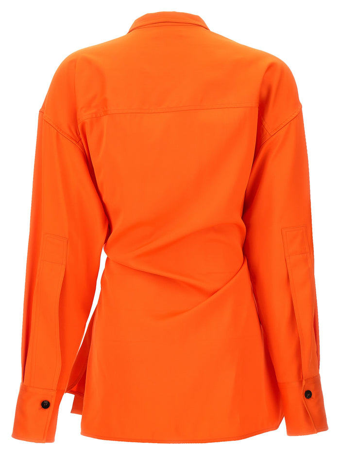 Ferragamo 96% Viscose blouse in orange — view 2