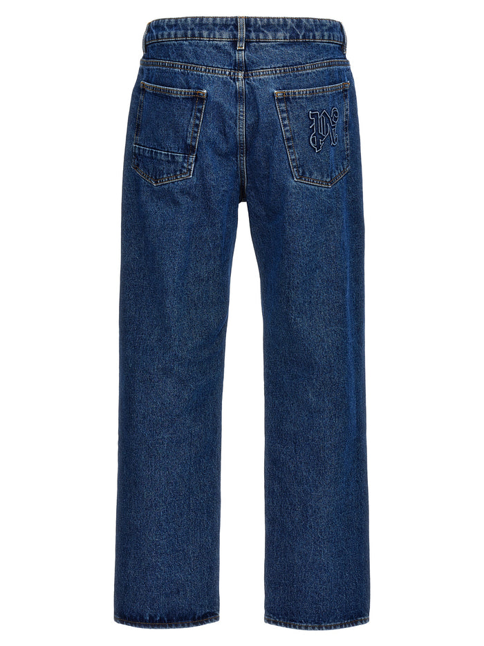 Palm Angels 100% Cotton jeans in blue — view 2