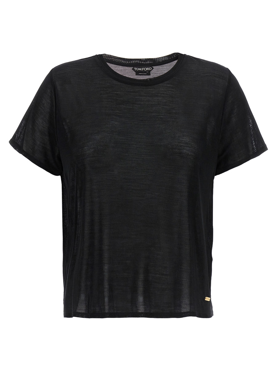 Tom Ford 100% Silk t-shirt in black