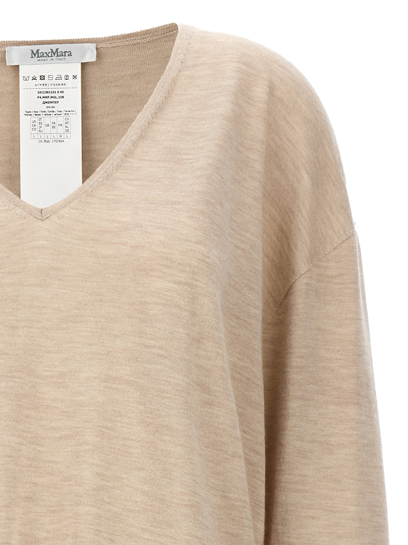 Max Mara 100% Cashmere sweater in beige — view 3