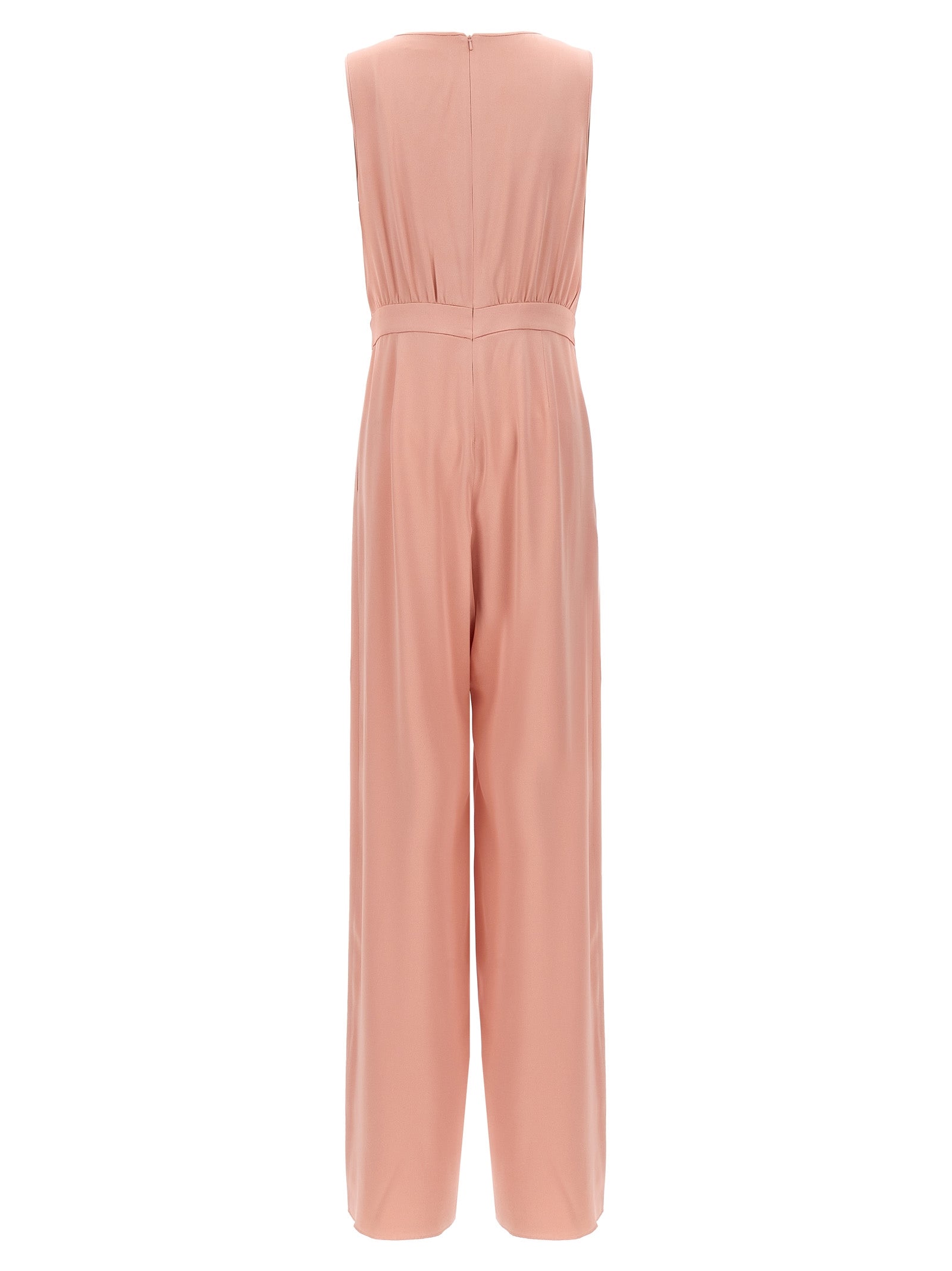 Max Mara 71% acetate jumpsuit in pink — view 2