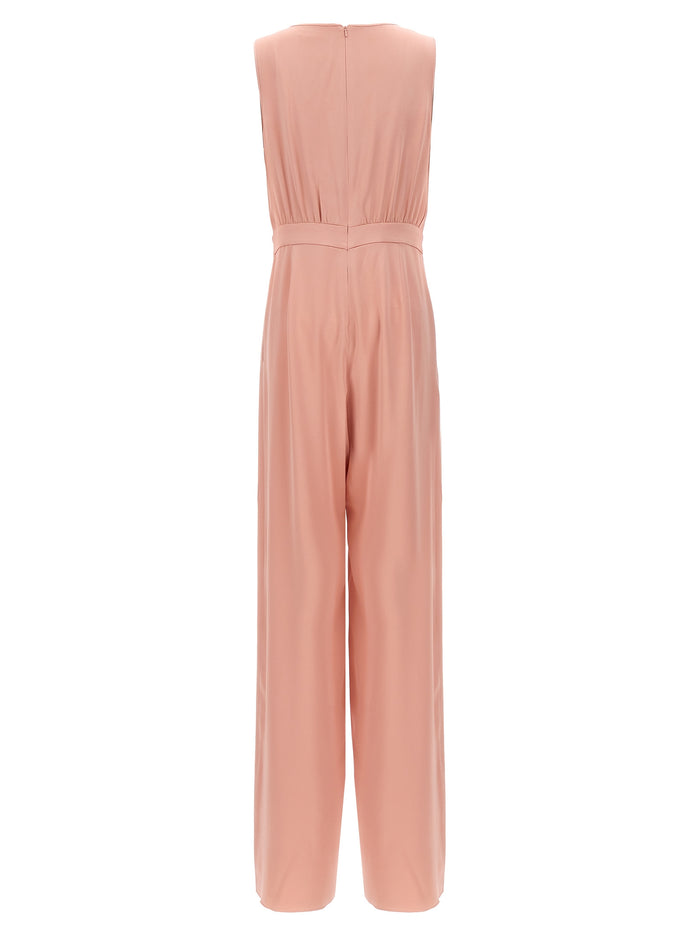 Max Mara 71% acetate jumpsuit in pink — view 2
