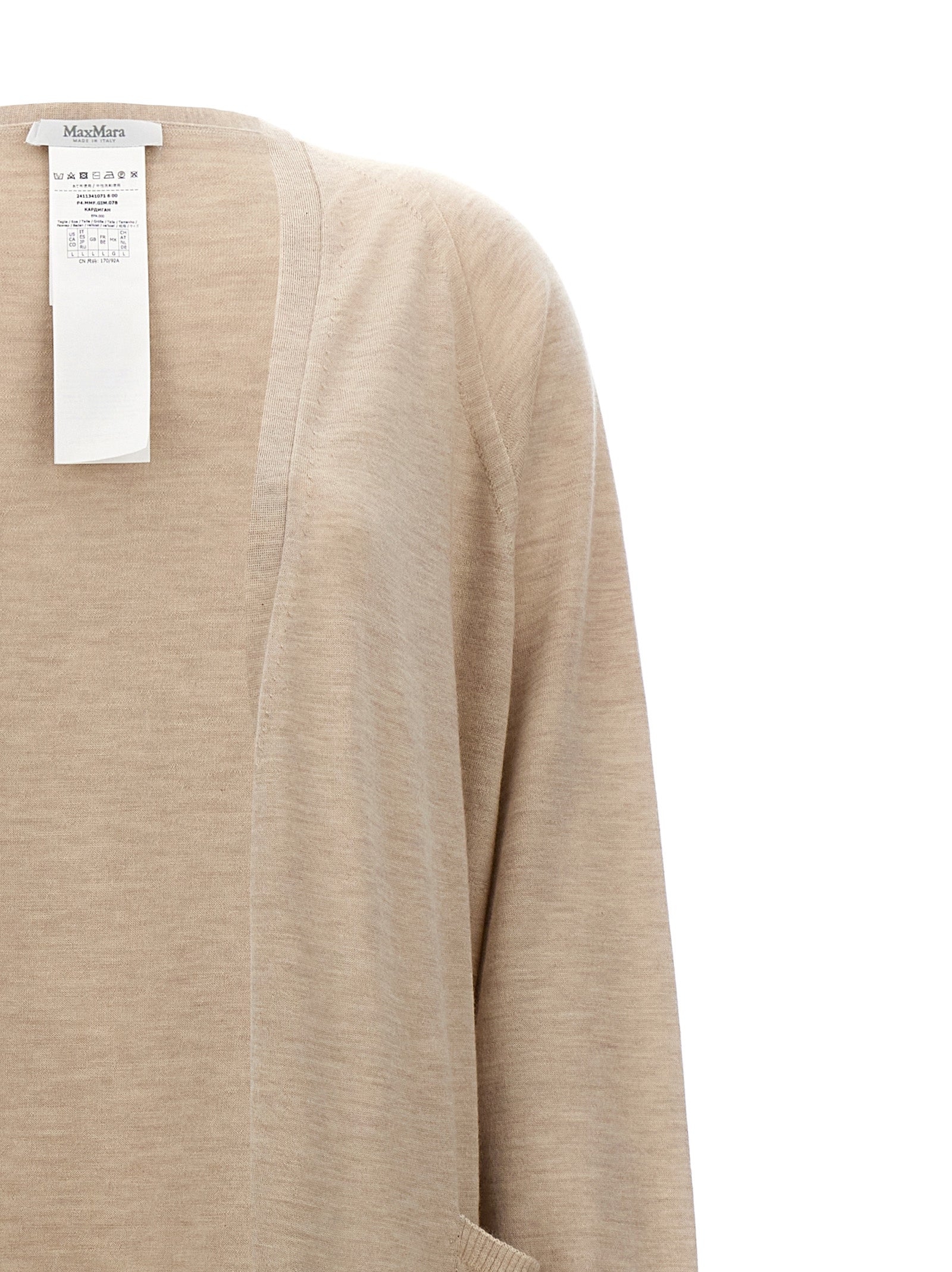 Max Mara 100% Cashmere cardigan in beige — view 3