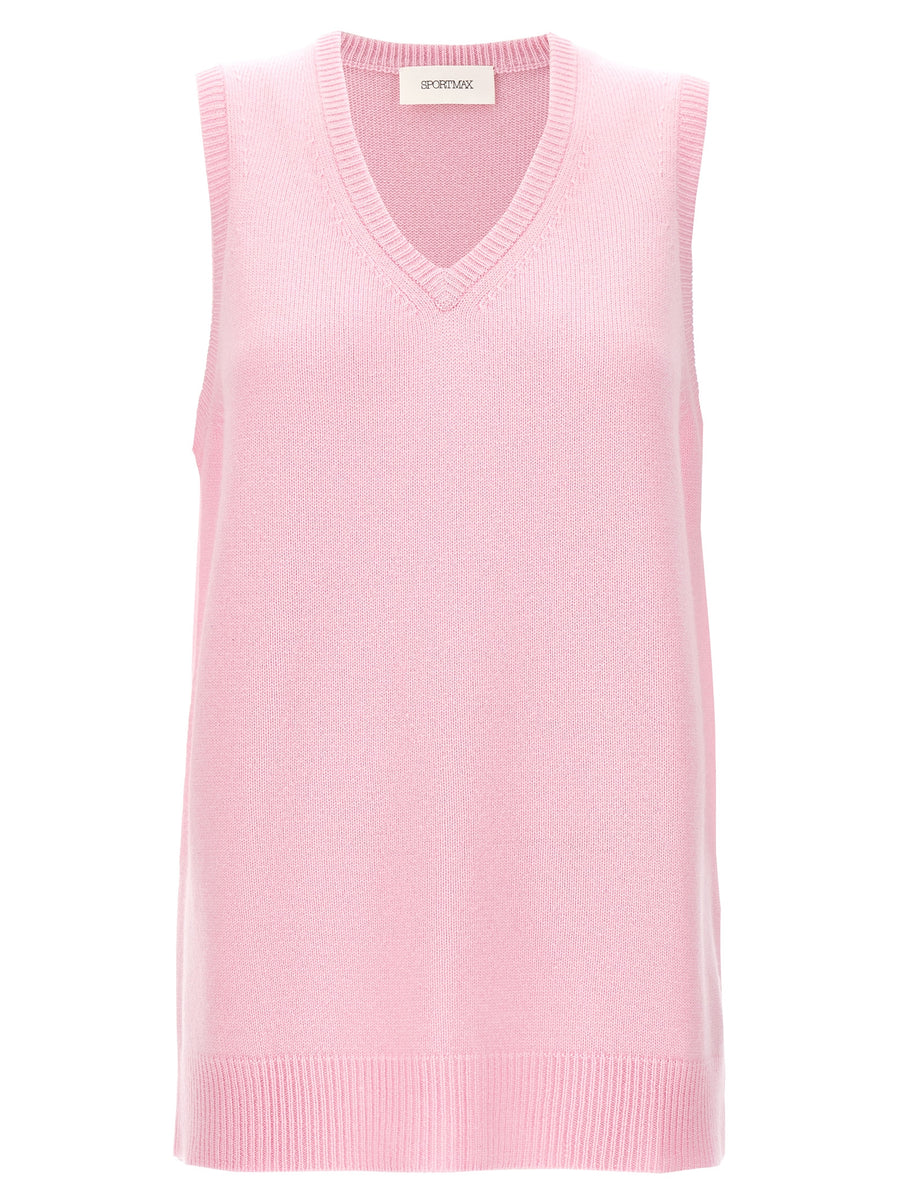 Sportmax 80% wool vest in pink