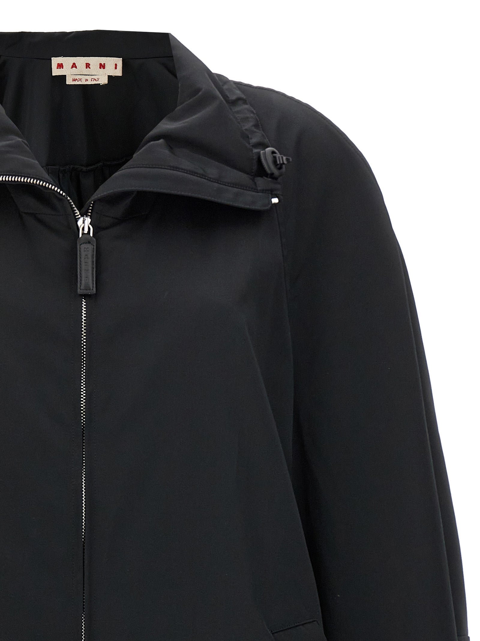 Marni 66% polyester parka in black — view 4