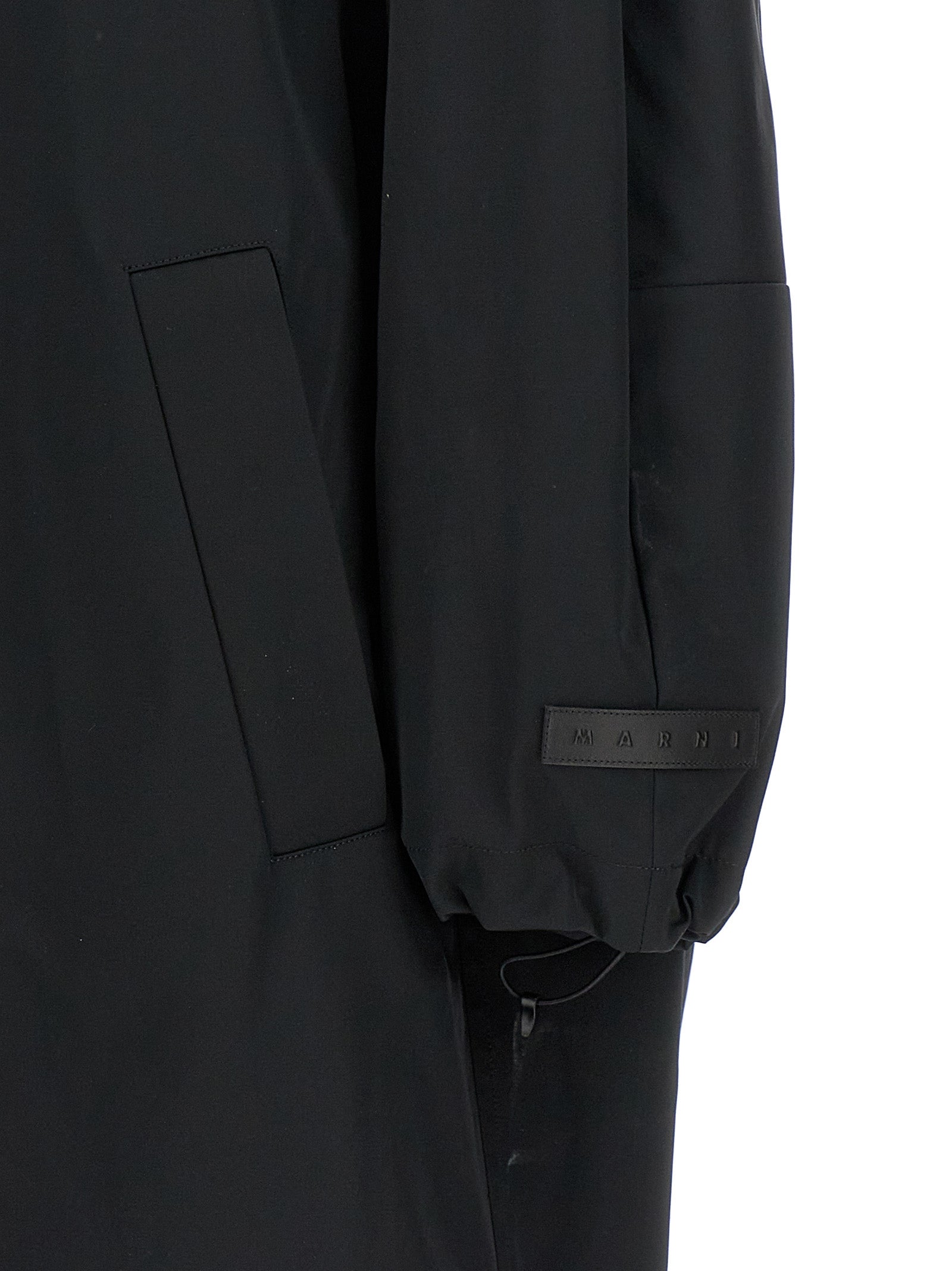 Marni 66% polyester parka in black — view 5