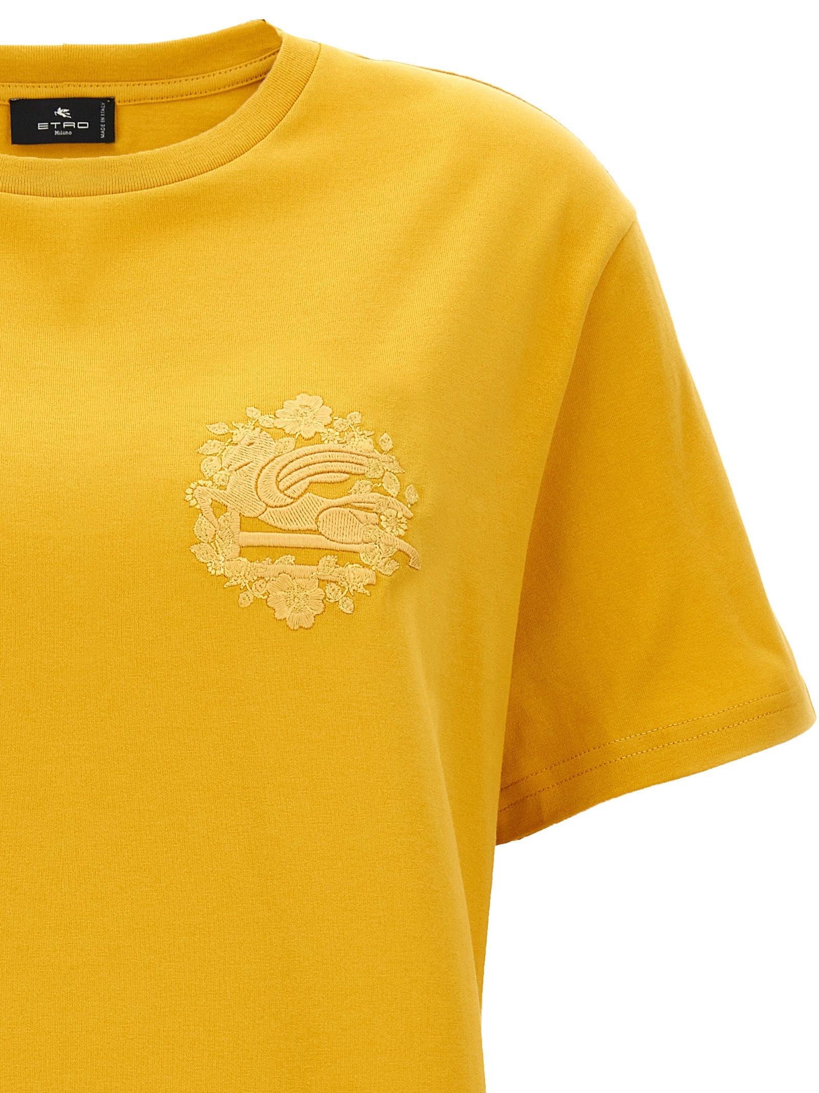 Etro 100% Cotton t-shirt in yellow — view 3