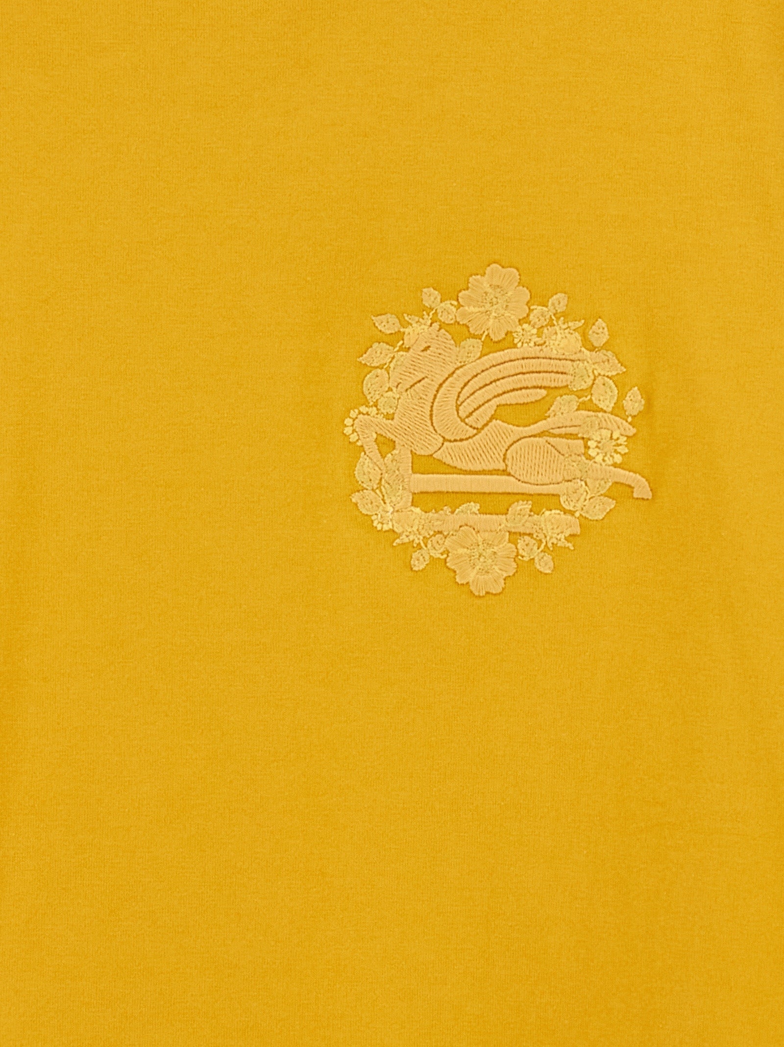 Etro 100% Cotton t-shirt in yellow — view 4
