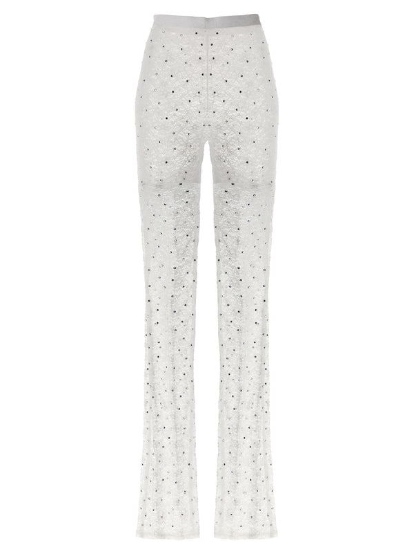 Alessandra Rich 95% polyamide leggings in white