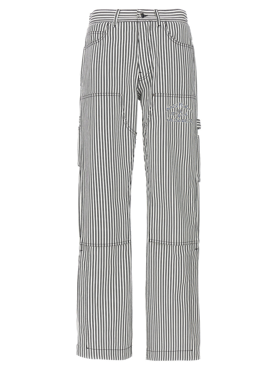 Amiri 100% cotton cargo pants in white