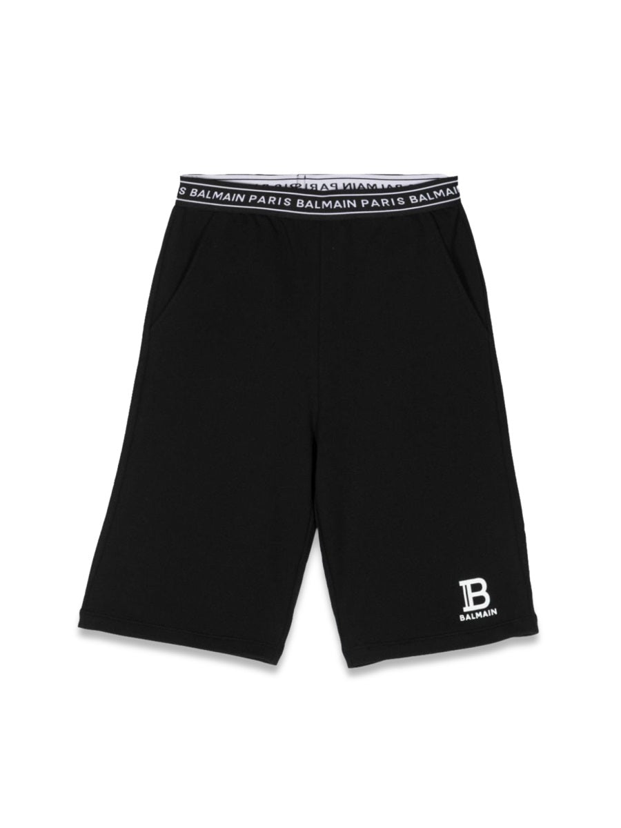 Shorts Bermuda Sweatshirt Black Cotton