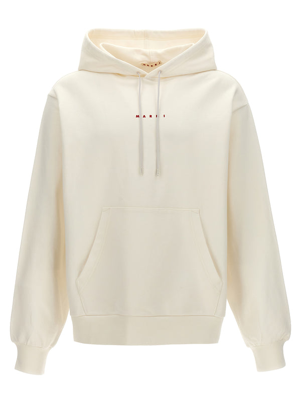 Marni 100% cotton hoodie in white