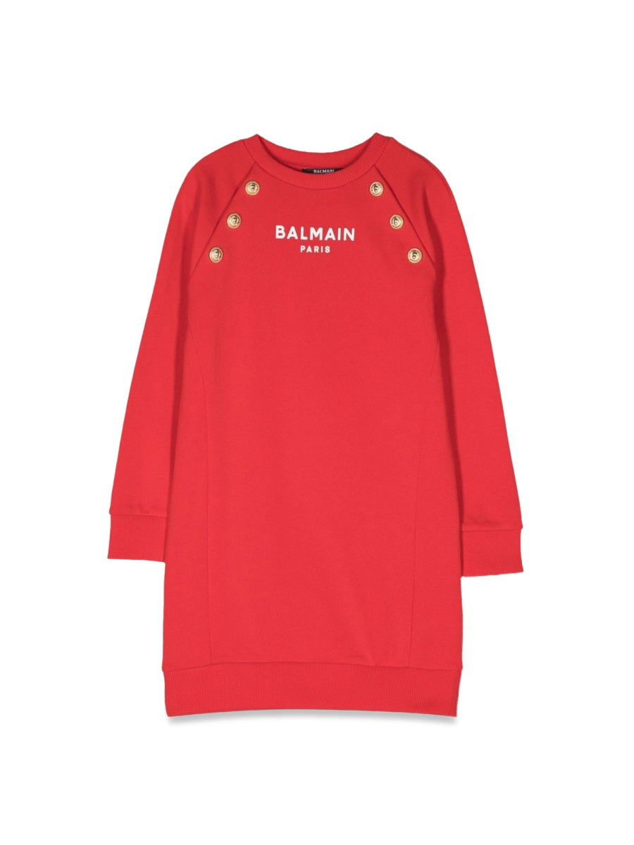 Sweatshirt Dress Red Cotton