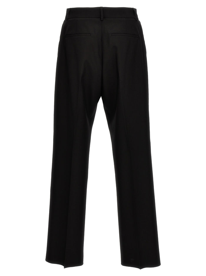 Valentino Garavani 100% virgin wool trousers in black — view 2
