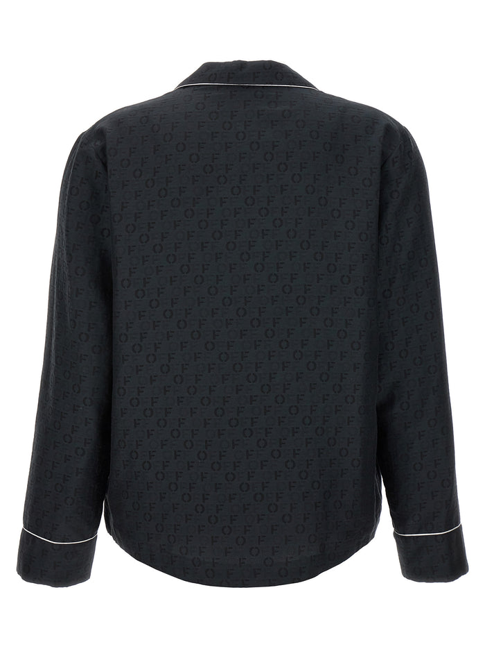Off-White 56% silk blouse in black — view 2