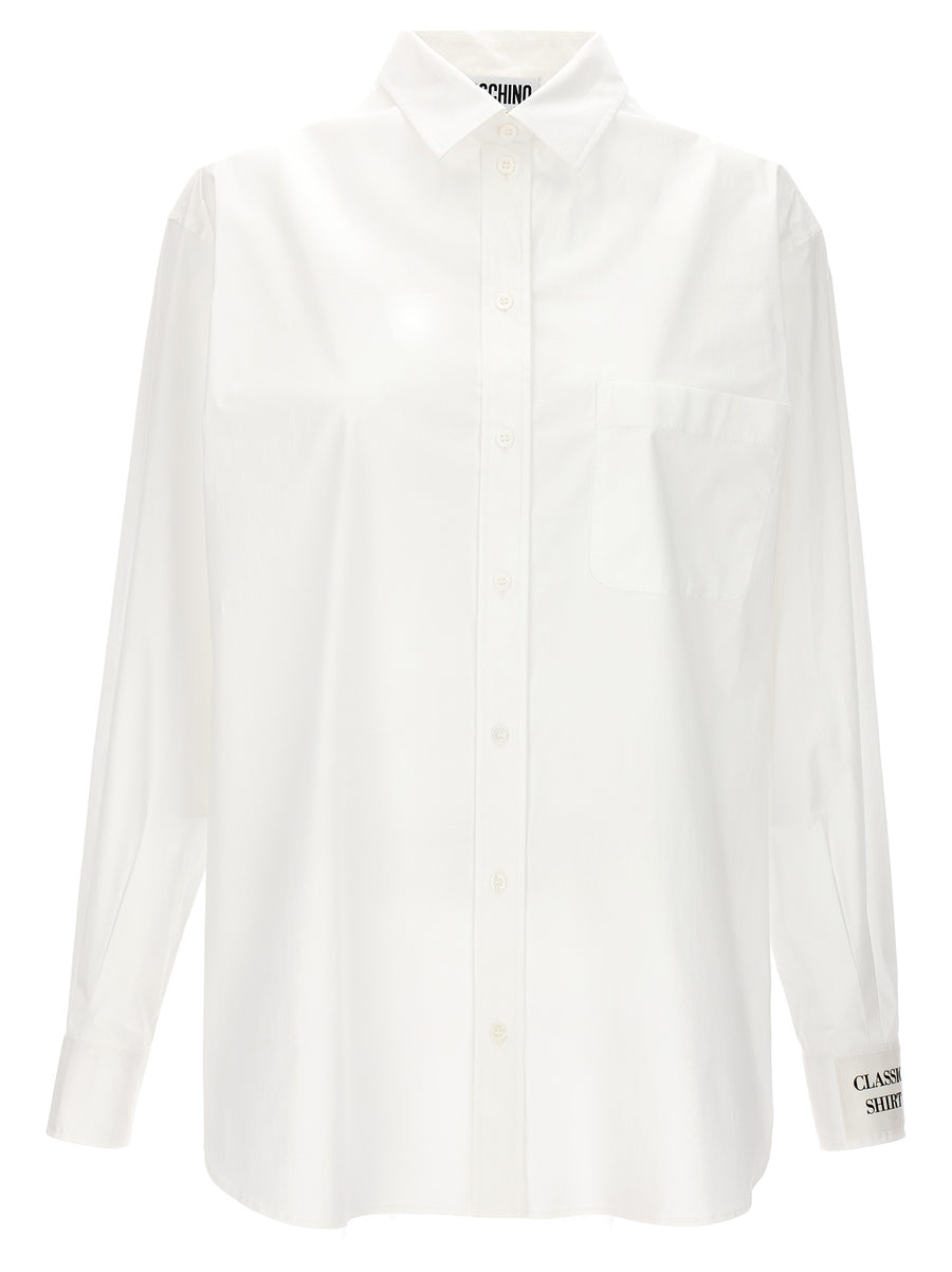 Moschino 94% Cotton shirt in white