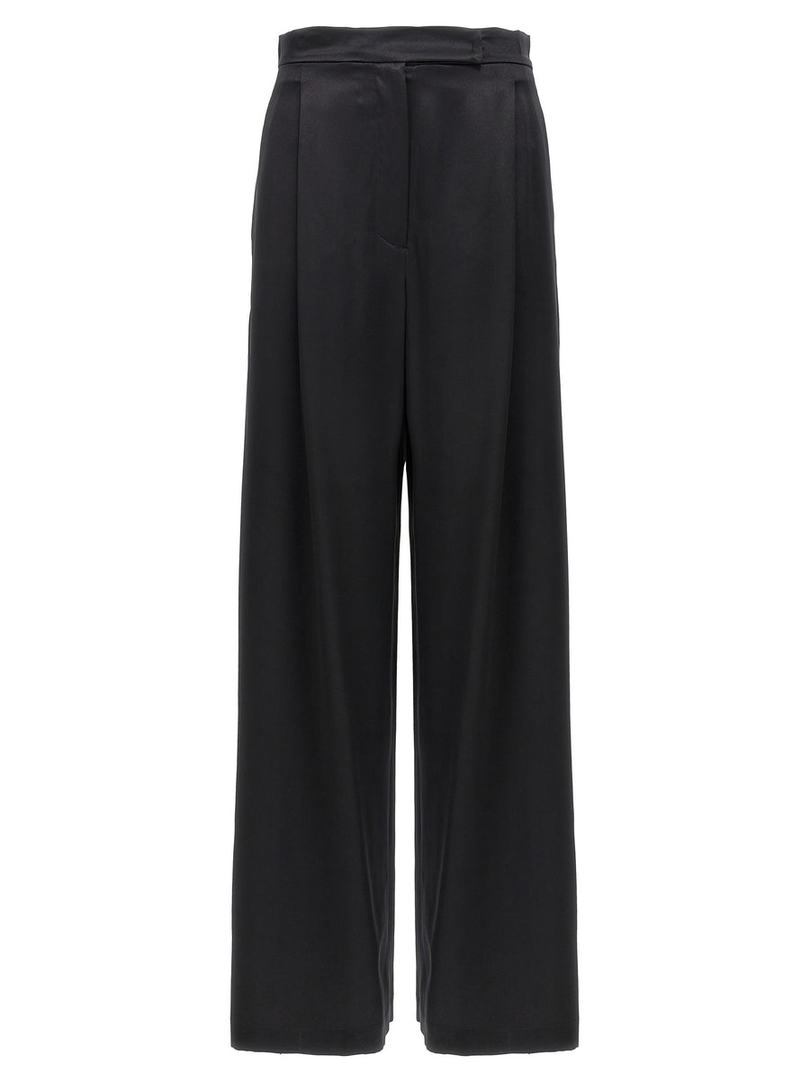 Max Mara 100% Silk trousers in black