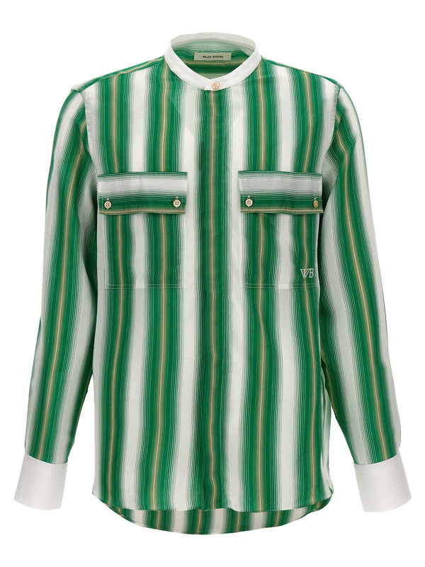 Wales Bonner 84% Viscose shirt in green