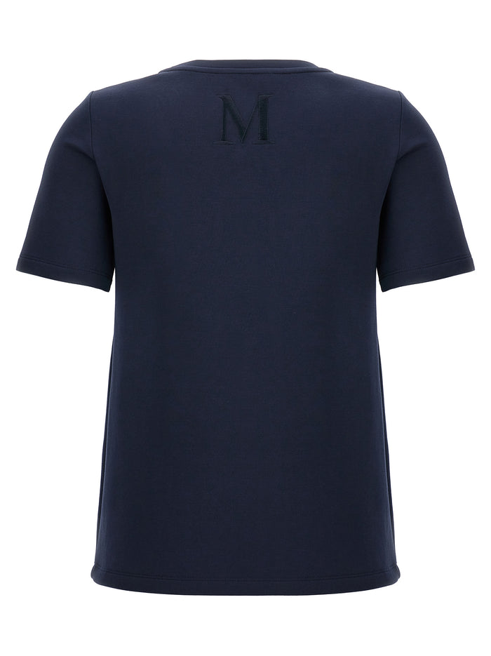 'S Max Mara 78% cotton t-shirt in navy — view 2