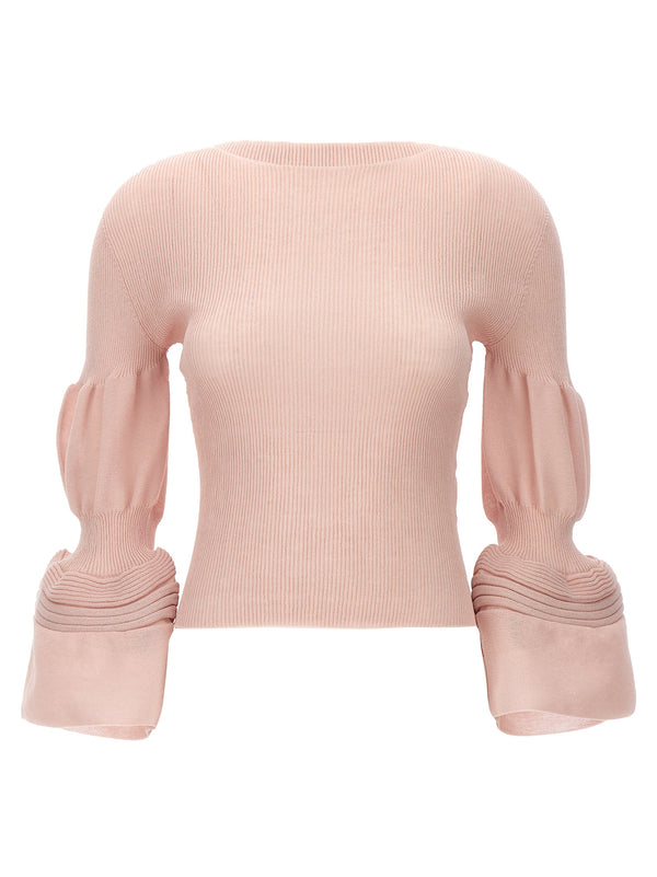 Issey Miyake 77% Polyester blouse in pink