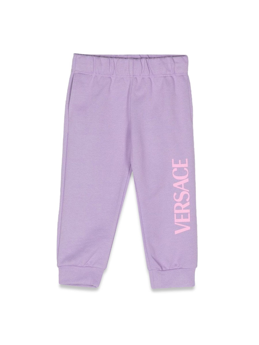 Sweatpants Lilac Logo Cotton Trousers