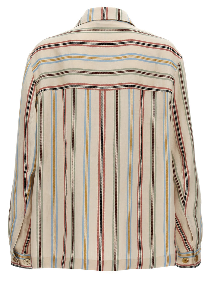 Etro 100% Linen overshirt in beige — view 2