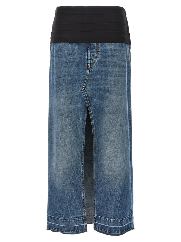 Stella McCartney 100% cotton skirt in blue