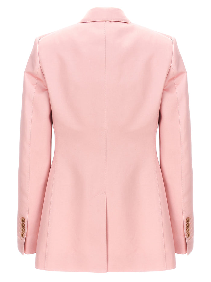 Tom Ford 72% cotton blazer in pink — view 2
