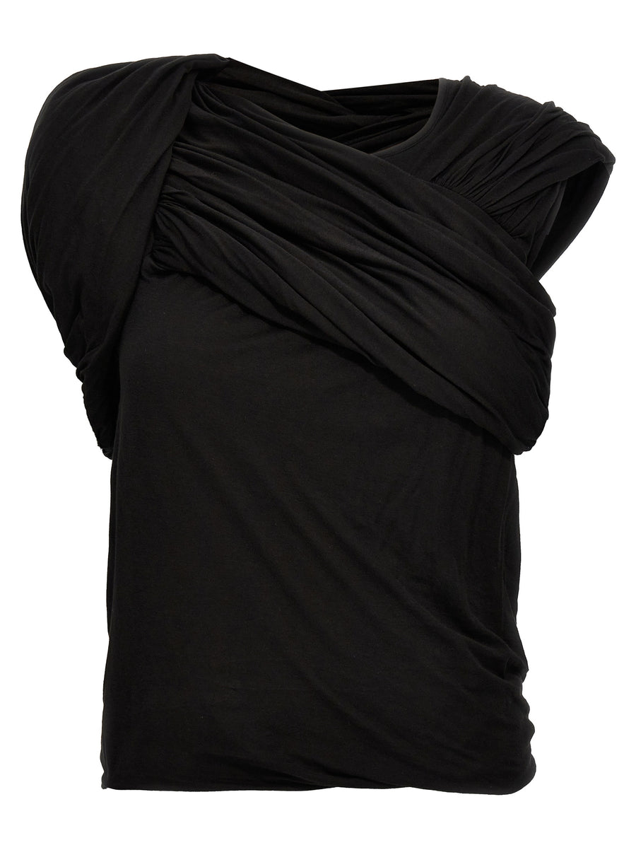 Rick Owens 100% cotton tank top in black
