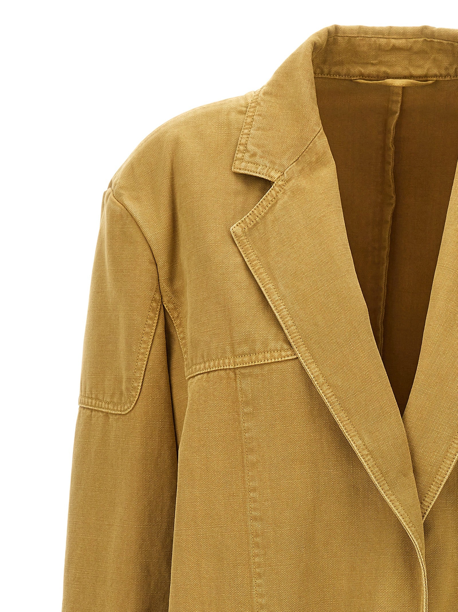 Max Mara 100% Cotton blazer in beige — view 3