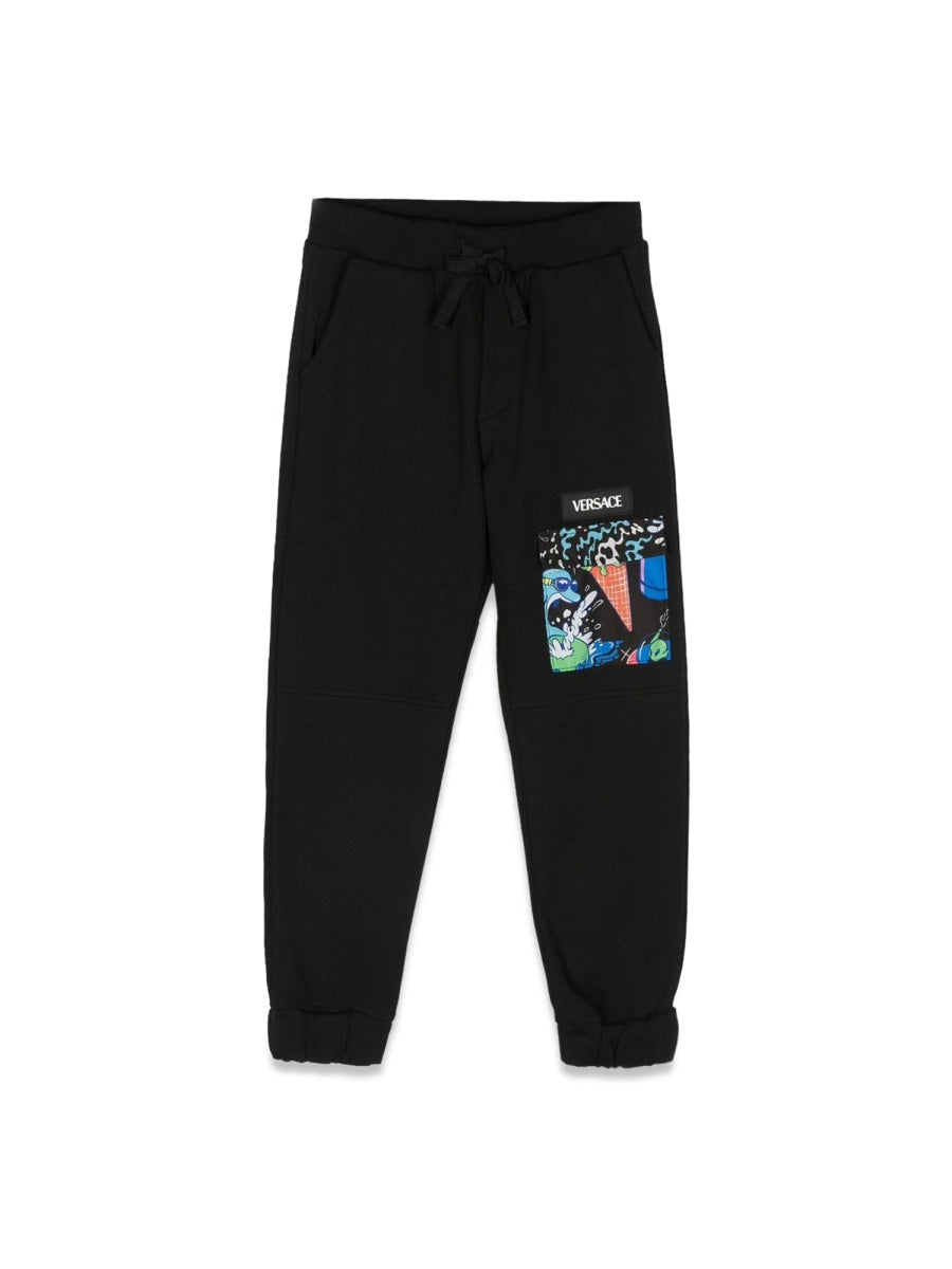 Sweatpants Holiday Black Cotton Trousers