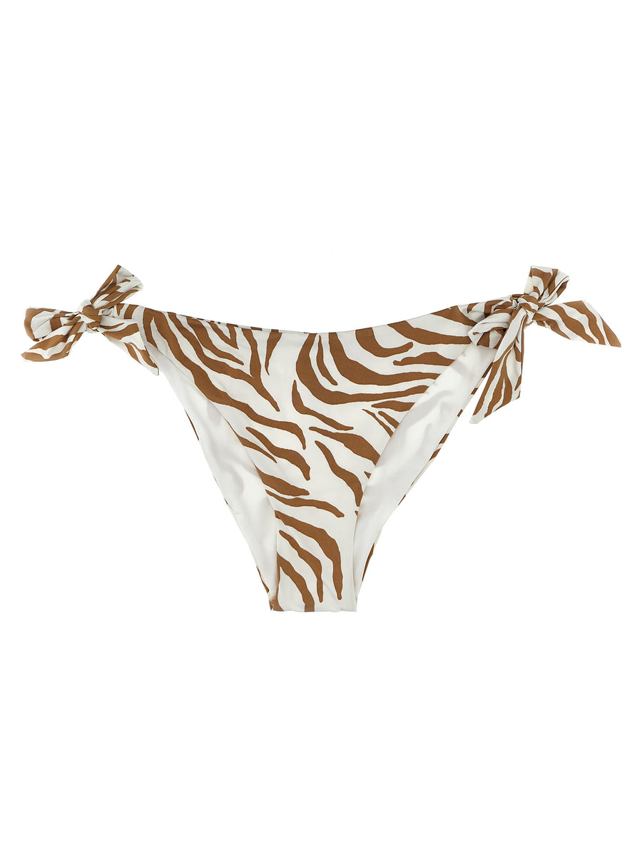 Max Mara 85% polyamide swim briefs in beige