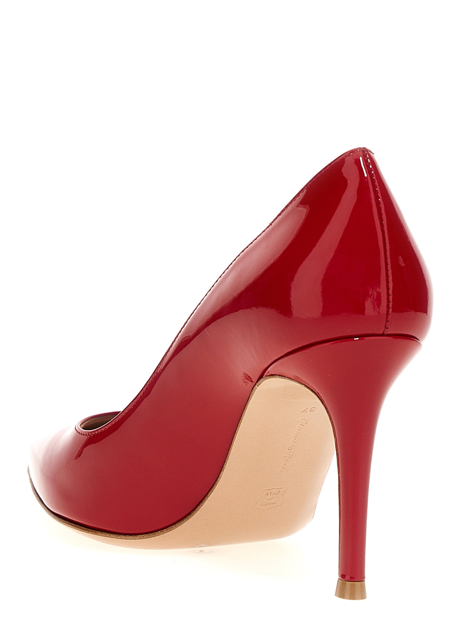 Gianvito Rossi 100% Calf Leather pump in red — view 3