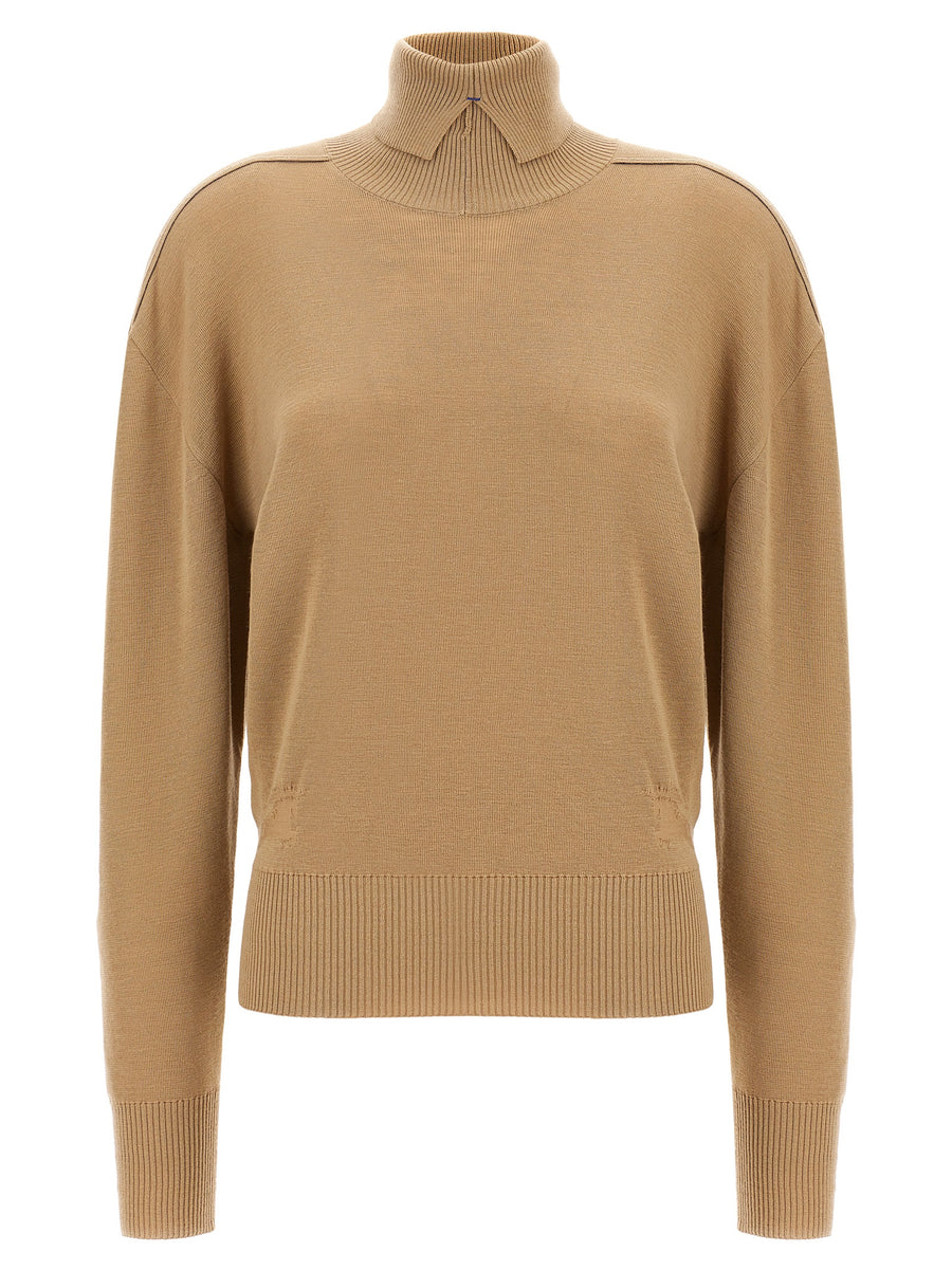 Burberry 100% Wool turtleneck in beige